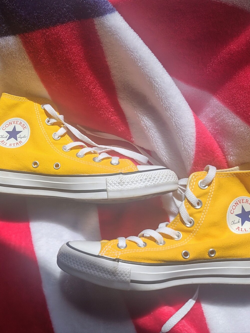 All Star Converse Yellow Chuck Taylors Mens 5 Womens 7 Excellent Condition